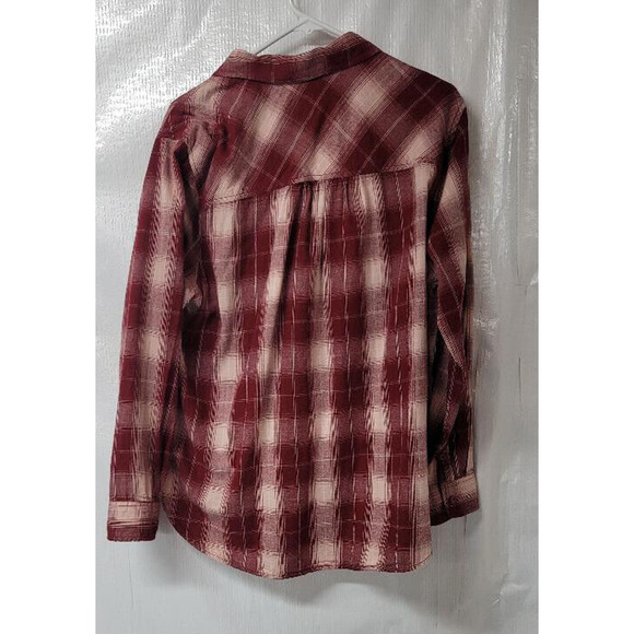 Time and Tru Shirt Womens Size XL Red Plaid Flannel‎ Long Sleeve - Picture 2 of 7